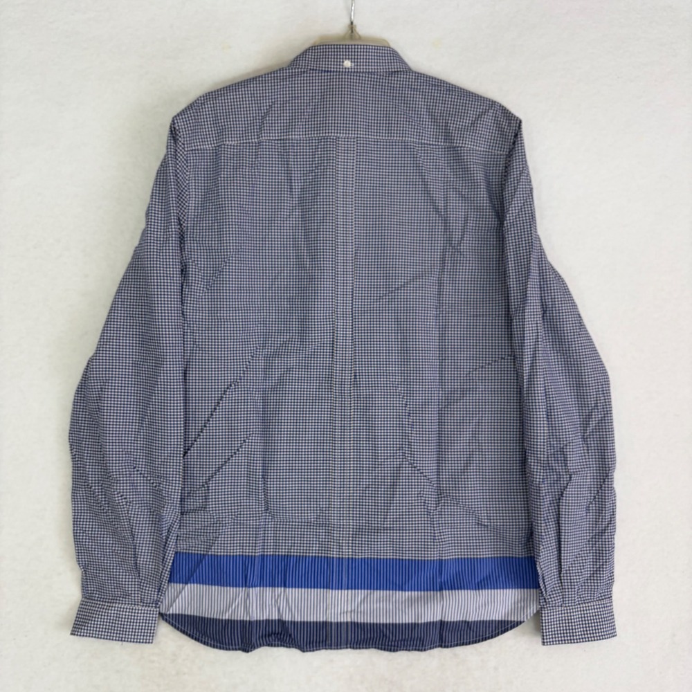 Fred Perry Bold Tipped Check Shirt Mens L Blue NWT M4256 Gingham Button Down - Picture 5 of 10